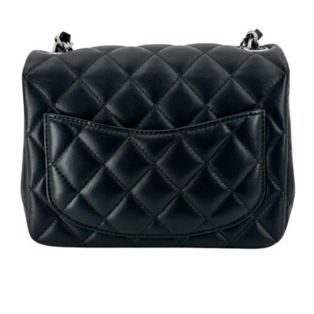 Black Leather Chanel Shoulder Bag