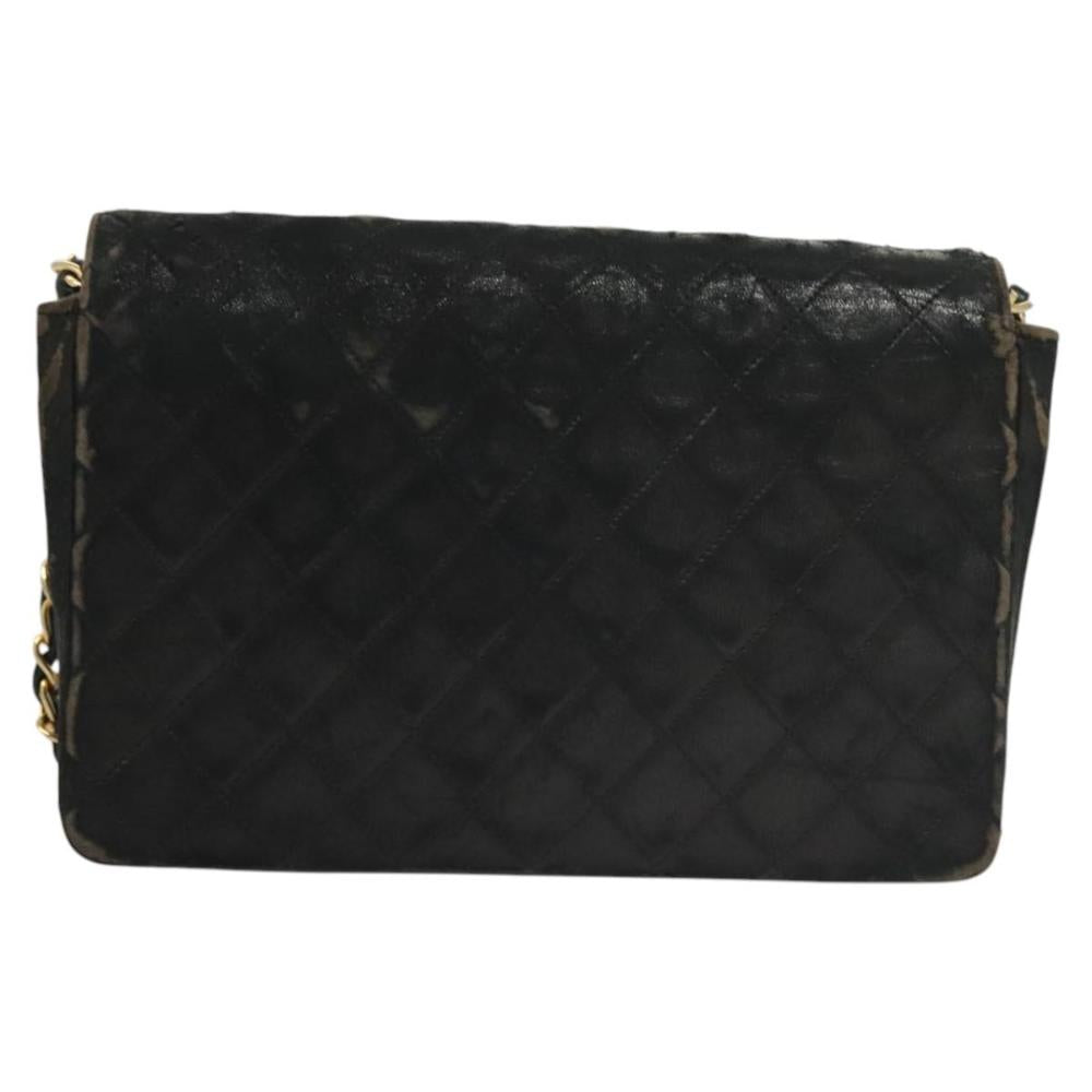 Black Leather Chanel Crossbody Bag
