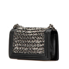 Black Leather Chanel Crossbody Bag
