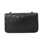 Black Leather Chanel Shoulder Bag