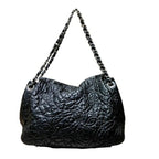 Black Leather Chanel Shoulder Bag