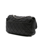 Black Leather Chanel Flap Bag