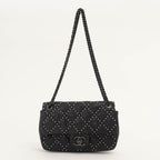 Black Leather Chanel Shoulder Bag
