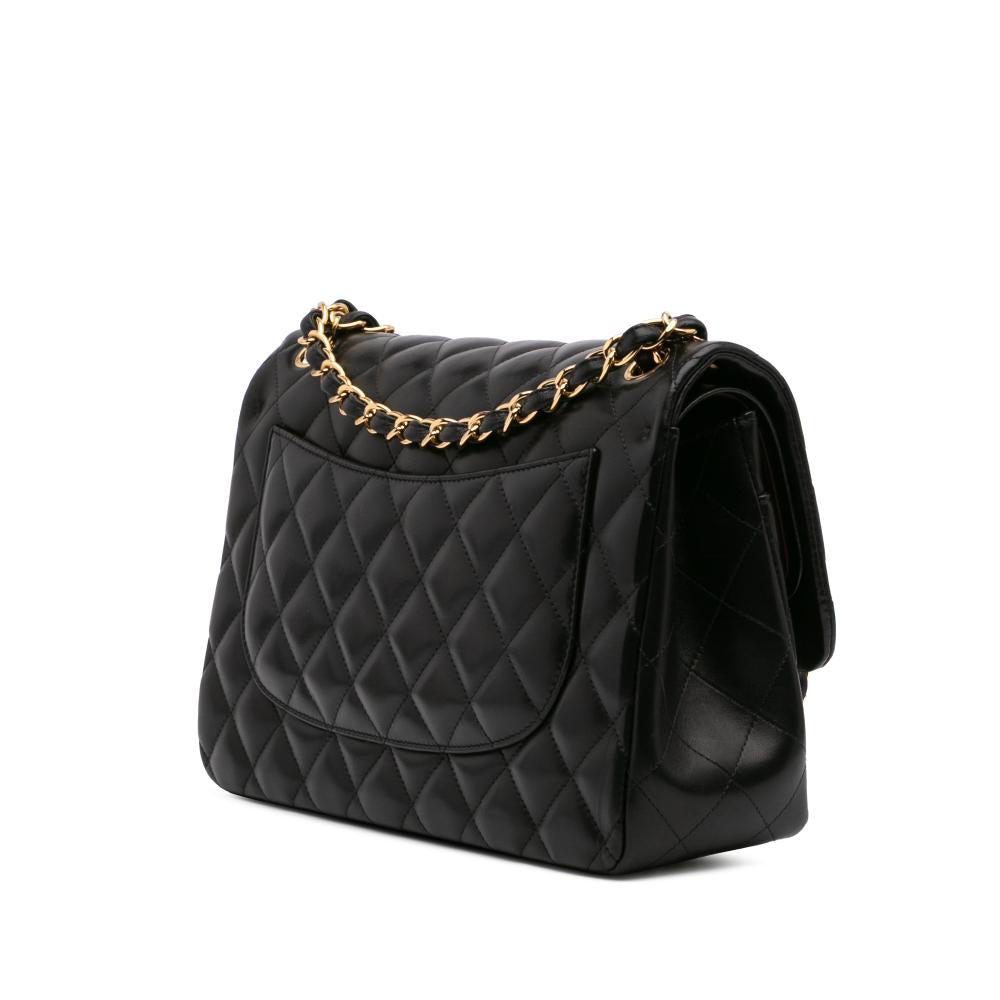 Black Leather Chanel Flap Bag