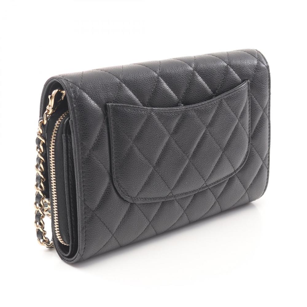 Black Leather Chanel Crossbody Bag