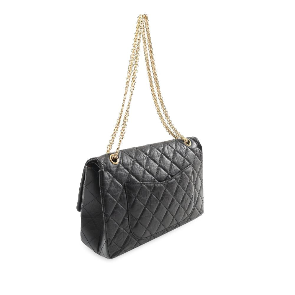 Black Leather Chanel Flap Bag