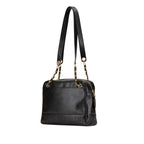 Black Leather Chanel Shoulder Bag