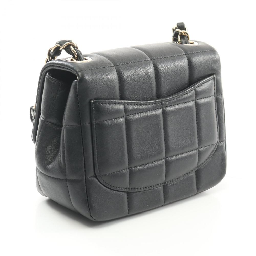 Black Leather Chanel Flap Bag