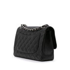 Black Leather Chanel Flap Bag