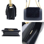 Black Leather Chanel Crossbody Bag