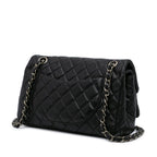 Black Leather Chanel Flap Bag