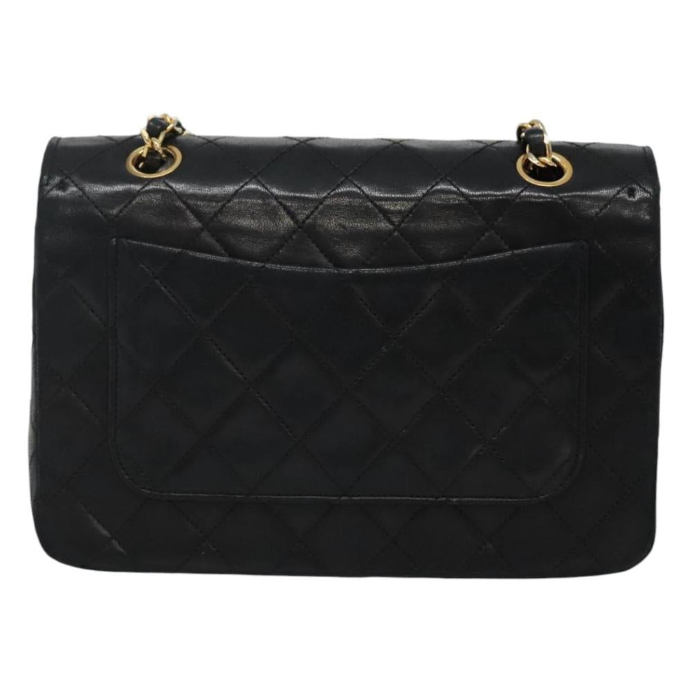 Black Leather Chanel Shoulder Bag