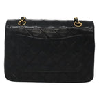 Black Leather Chanel Shoulder Bag
