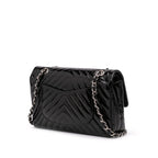 Black Leather Chanel Flap Bag