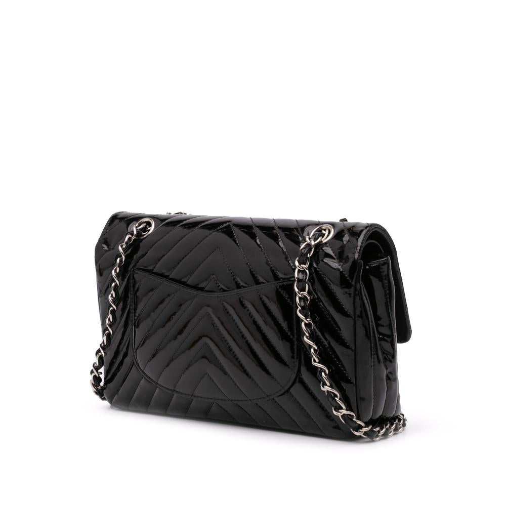 Black Leather Chanel Flap Bag