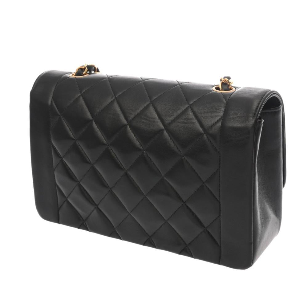 Black Leather Chanel Shoulder Bag