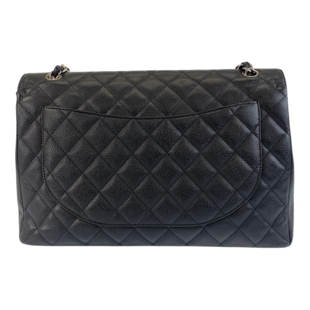 Black Leather Chanel Shoulder Bag