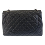 Black Leather Chanel Shoulder Bag