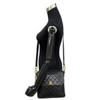 Black Leather Chanel Shoulder Bag