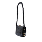 Black Leather Chanel Flap Bag