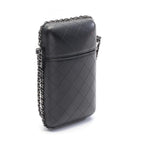Black Leather Chanel Shoulder Bag