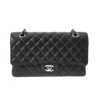 Black Leather Chanel Shoulder Bag