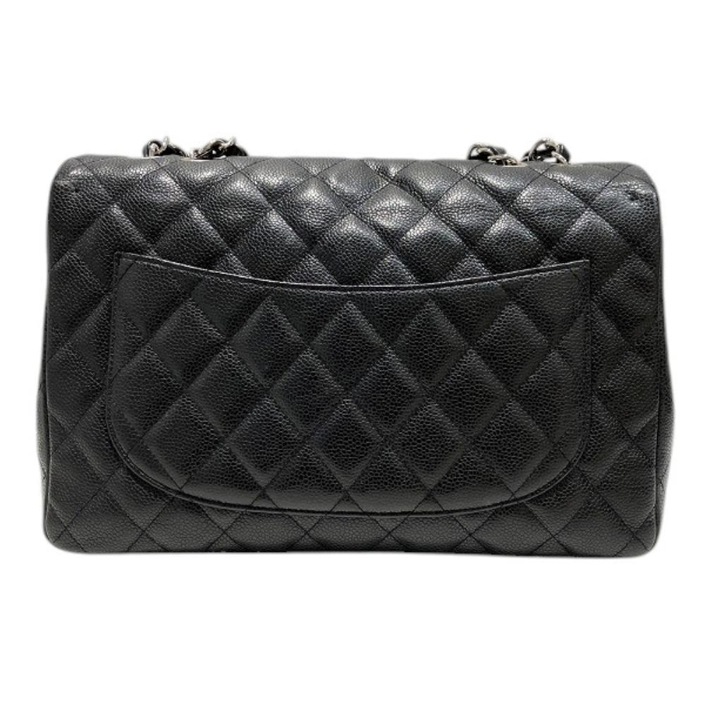 Black Leather Chanel Flap Bag