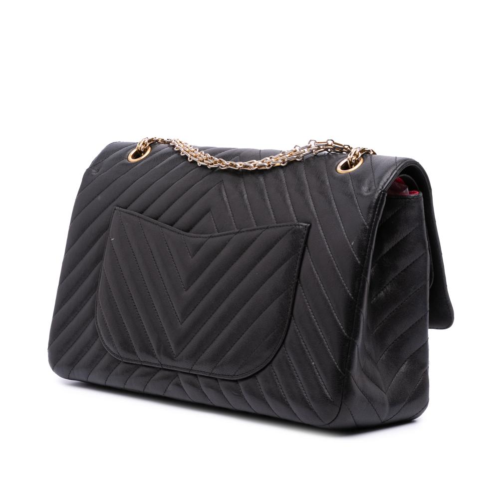 Black Leather Chanel Flap Bag