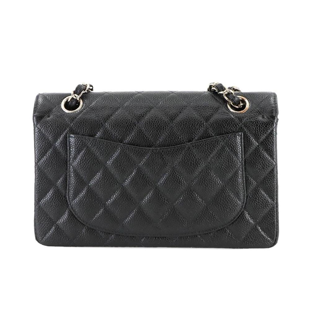 Black Leather Chanel Shoulder Bag
