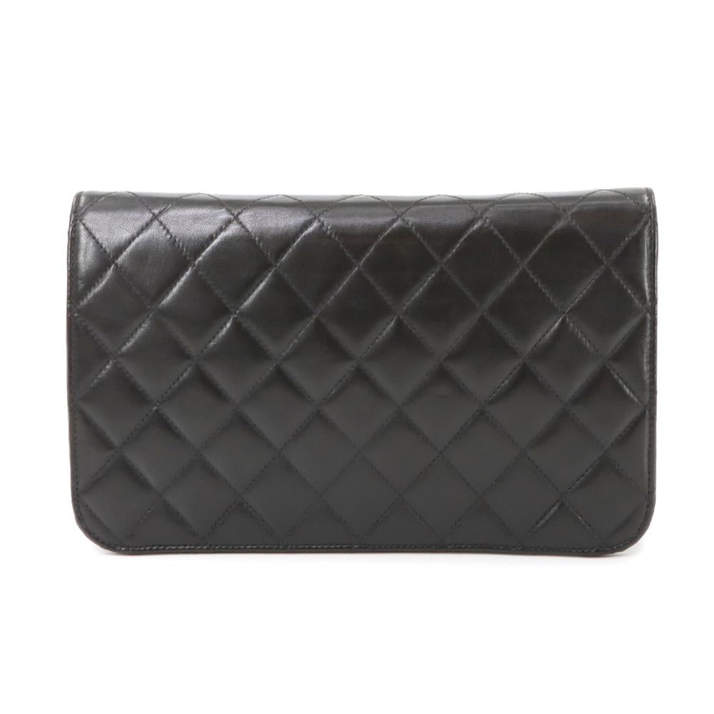 Black Leather Chanel Shoulder Bag