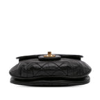 Black Leather Chanel Flap Bag