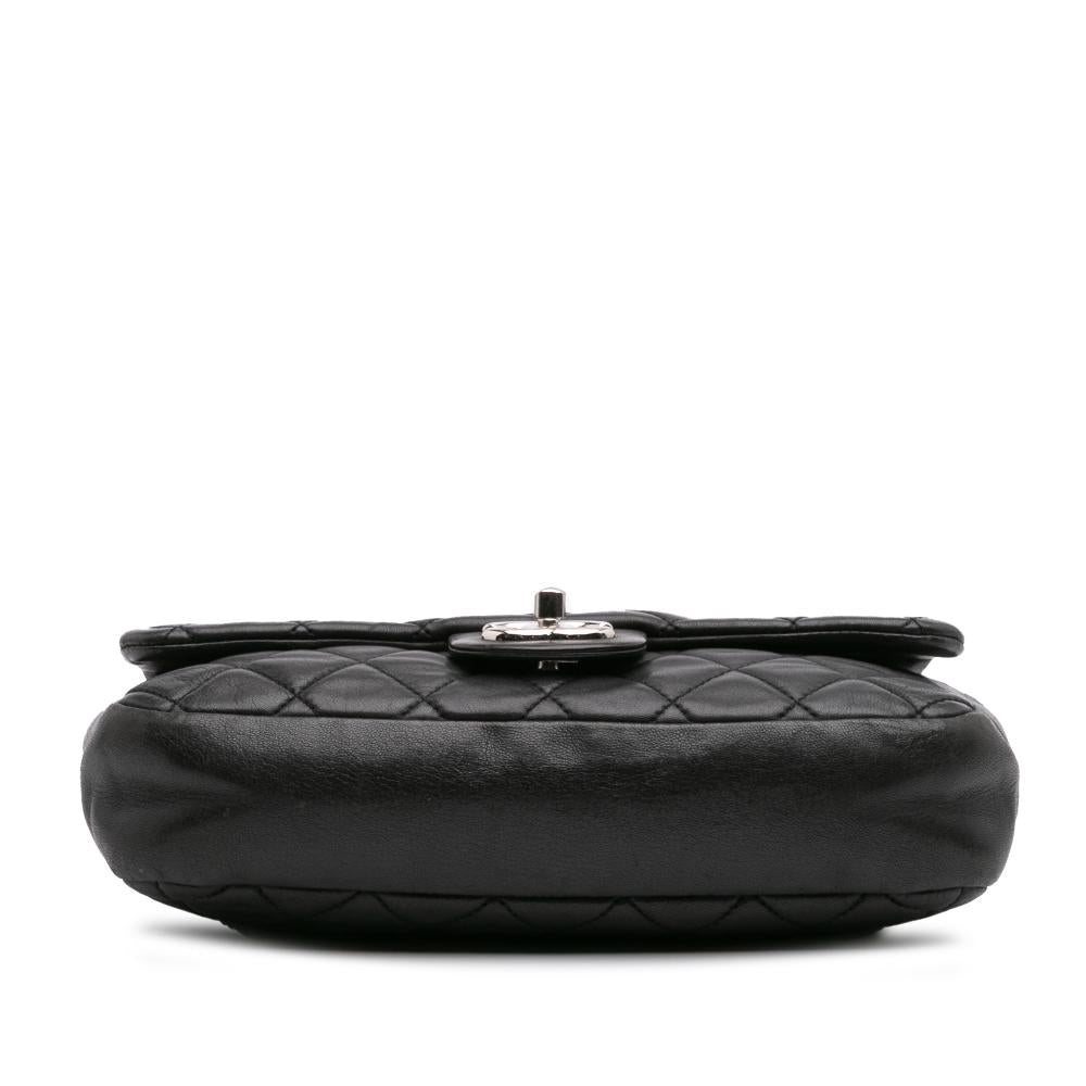 Black Leather Chanel Flap Bag