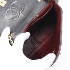 Black Leather Chanel Shoulder Bag
