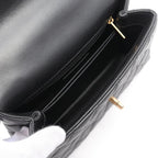 Black Leather Chanel Flap Bag