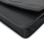 Black Leather Chanel Wallet On Chain