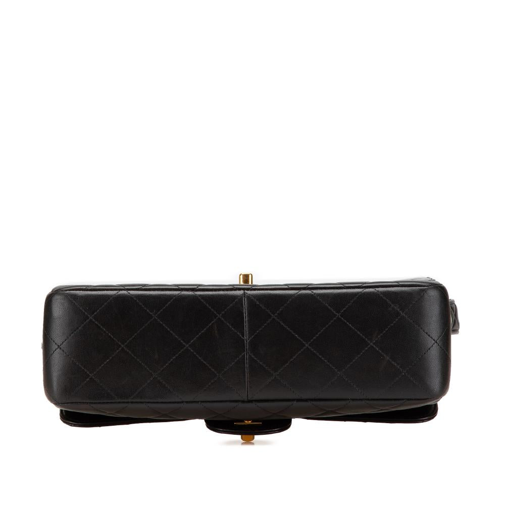 Black Leather Chanel Flap Bag
