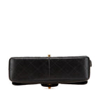 Black Leather Chanel Flap Bag