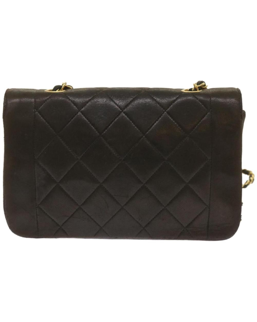 Black Leather Chanel Shoulder Bag