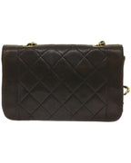 Black Leather Chanel Shoulder Bag