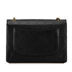 Black Leather Chanel Flap Bag