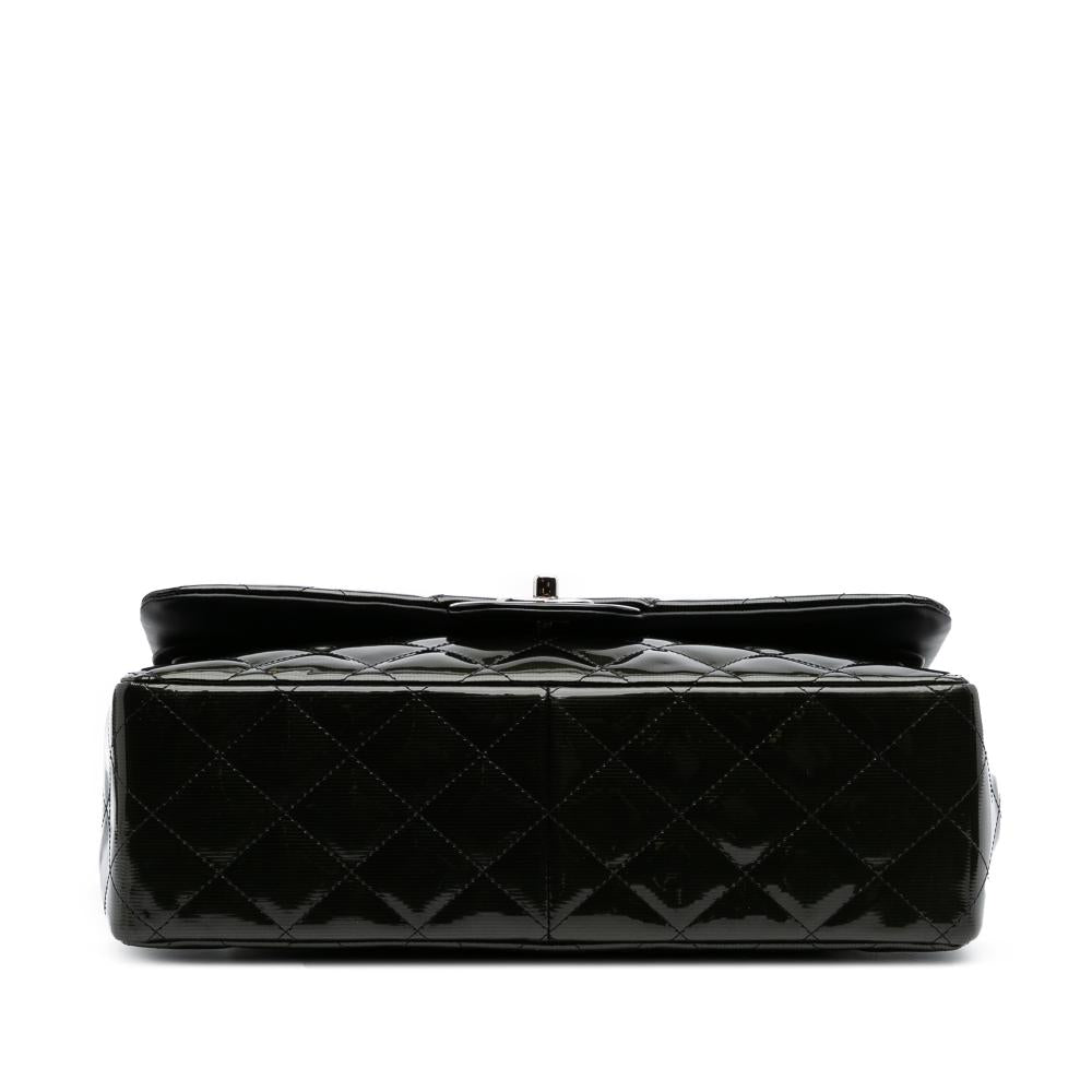 Black Leather Chanel Flap Bag