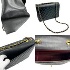 Black Leather Chanel Shoulder Bag