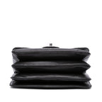 Black Leather Chanel Flap Bag