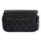 Black Leather Chanel Shoulder Bag