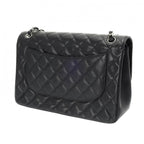Black Leather Chanel Flap Bag