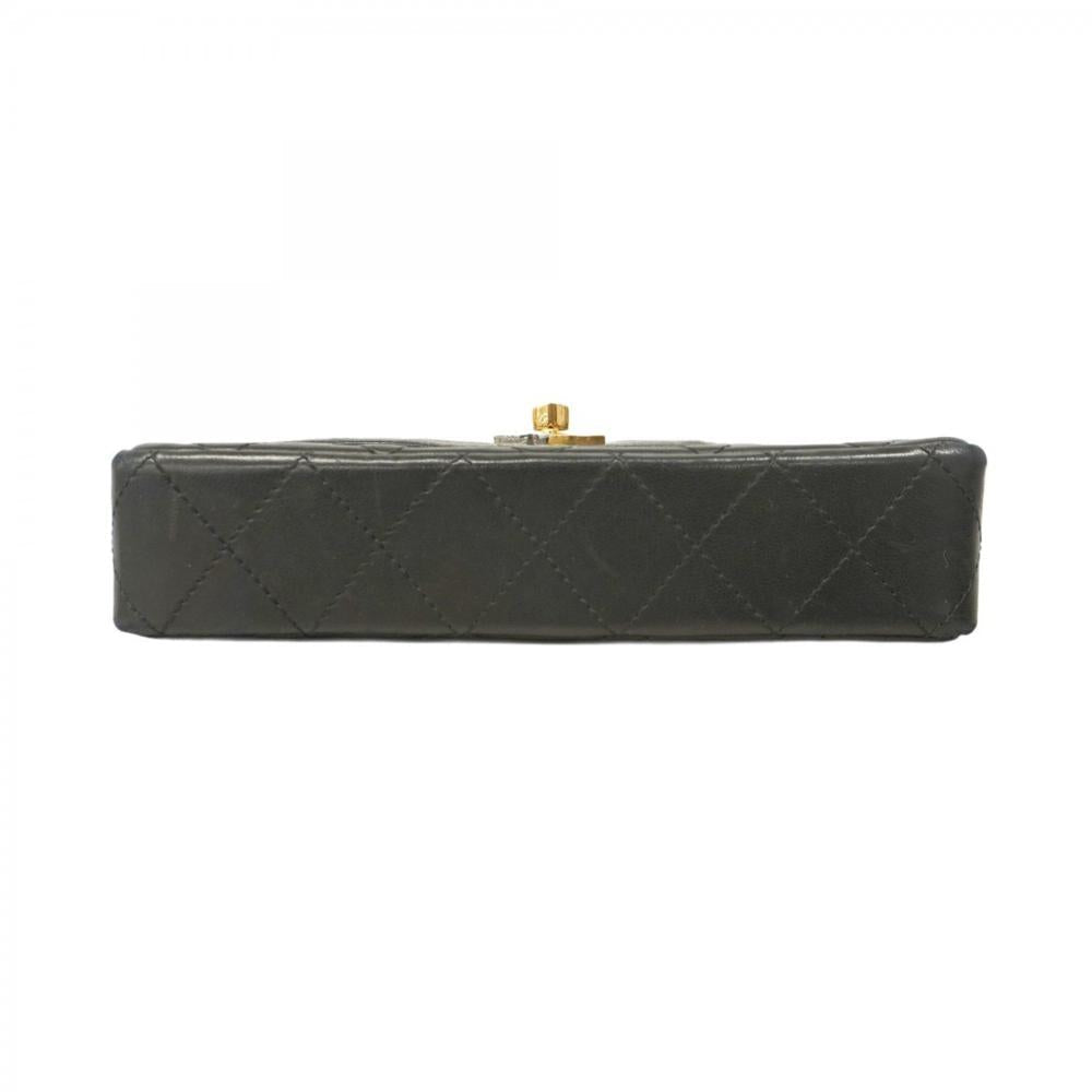 Black Leather Chanel Shoulder Bag