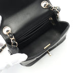 Black Leather Chanel Flap Bag