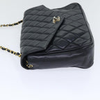 Black Leather Chanel Shoulder Bag
