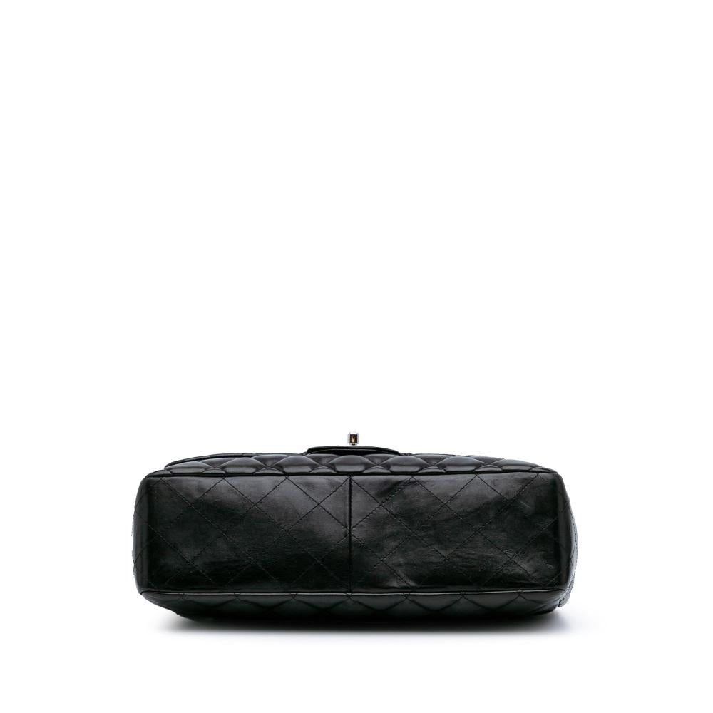 Black Leather Chanel Flap Bag