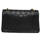 Black Leather Chanel Flap Bag